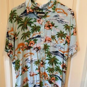 Tropical Print Men's Shirt - Multicolor